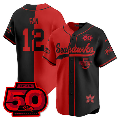 SEA Stranger Things Vapor Limited Baseball Jersey - All Stitched