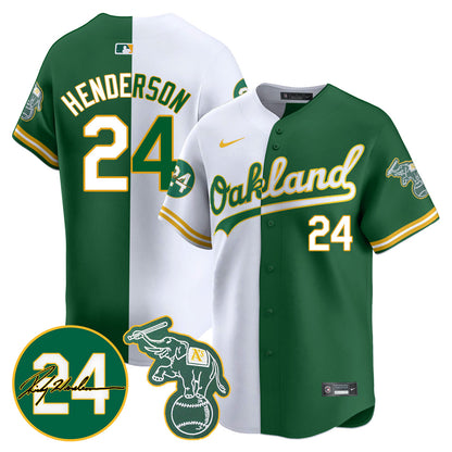 Oakland Athletics 2024 Ricky Henderson Memorial Jersey - All Stitched