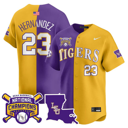 LSU Tigers 2025 College World Series Champions Limited Jersey - All Stitched