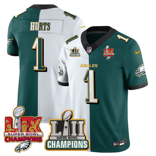 Philadelphia Eagles LII-LIX Super Bowl Champions Vapor Limited Gold Jersey - All Stitched