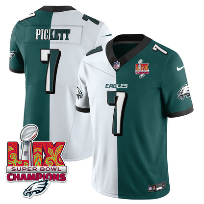 Philadelphia Eagles Super Bowl LIX Champions Gold Vapor Limited Jersey - All Stitched