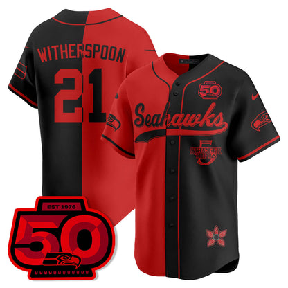 SEA Stranger Things Vapor Limited Baseball Jersey - All Stitched