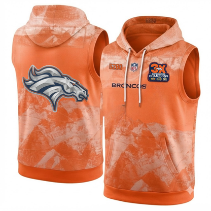 DEN Mile High Edition Sleeveless Hoodie Tank Top - Printed