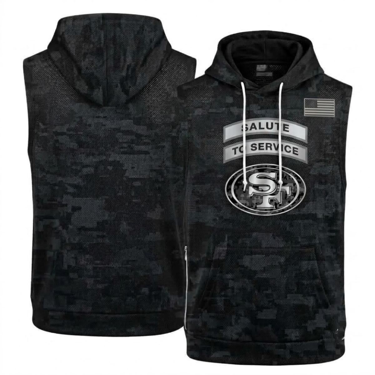SF Salute to Service Sleeveless Hoodie Tank Top - Printed
