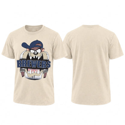 MIL Vintage Cartoon Mascot Washed T-Shirt - Printed