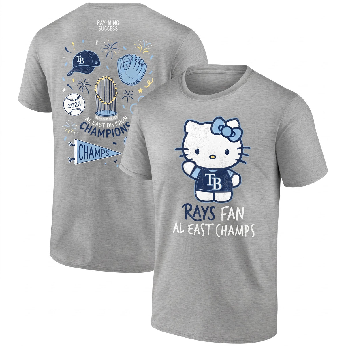 TB x Meow KT AL East Division Champions Two Sides T-Shirt - Printed V2