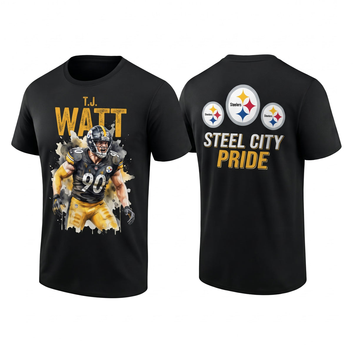 PIT TJ. Watt #90 Two Sides T-Shirt - Printed V4