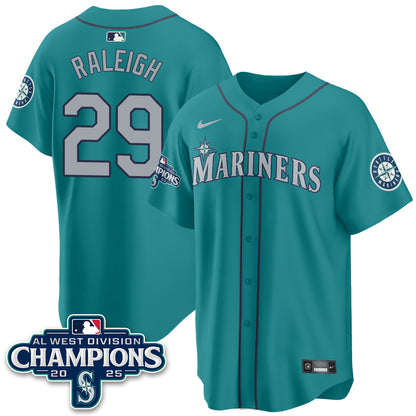 Seattle Mariners 2025 AL West Division Champions Jersey - All Stitched