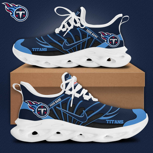 Tennessee Titans Customized Premium Max Soul Shoes