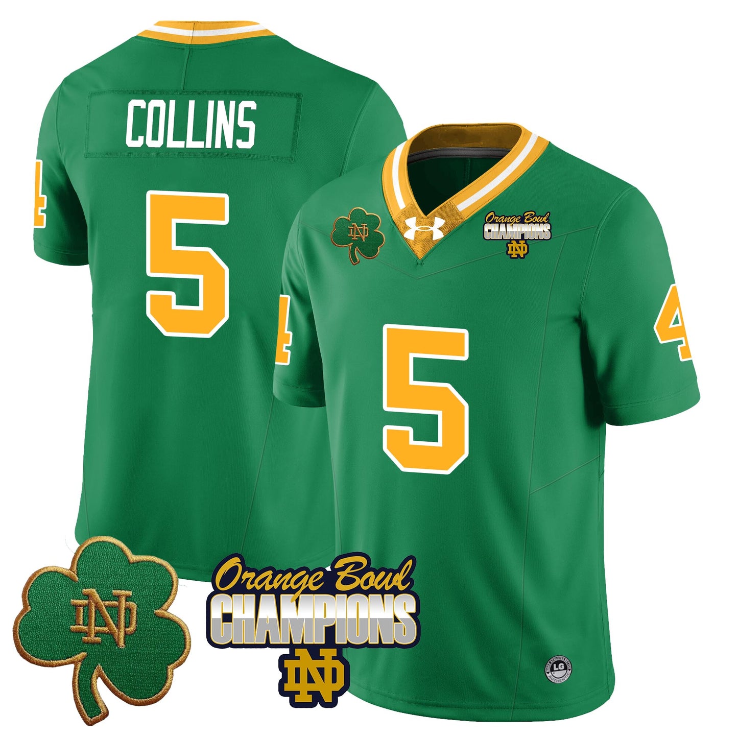 Notre Dame Fighting Irish 2025 Orange Bowl Champions Jersey  - All Stitched