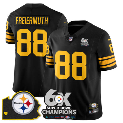 PIT 6-Time Champions Patch Vapor Limited Jersey - All Stitched