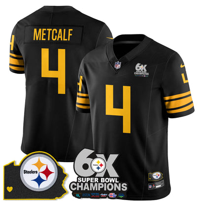 PIT 6-Time Champions Patch Vapor Limited Jersey - All Stitched