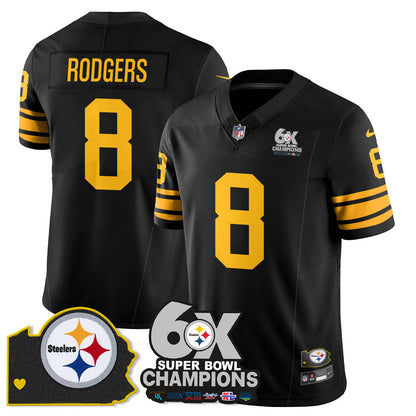 PIT 6-Time Champions Patch Vapor Limited Jersey - All Stitched