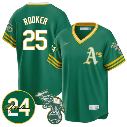 Oakland Athletics 2024 Ricky Henderson Memorial Jersey - All Stitched