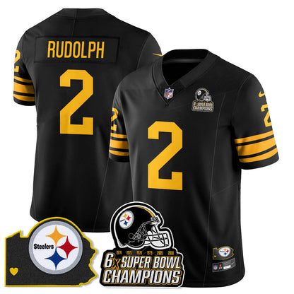 PIT 6-Time Champions Patch Vapor Limited Jersey - All Stitched