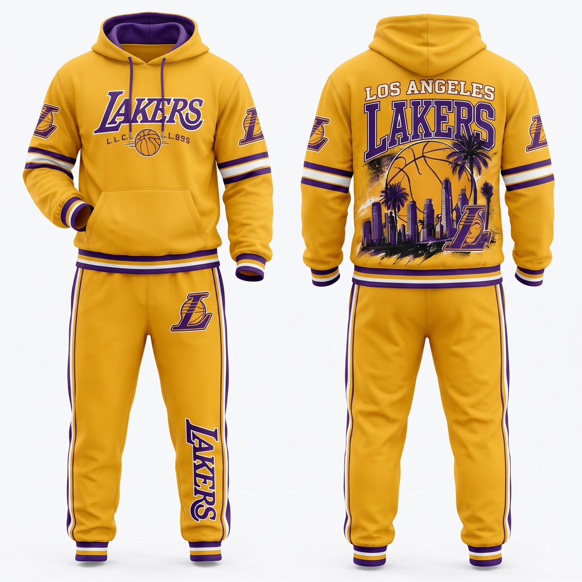 LAL Streetwear Hoodie Pants Set - Printed