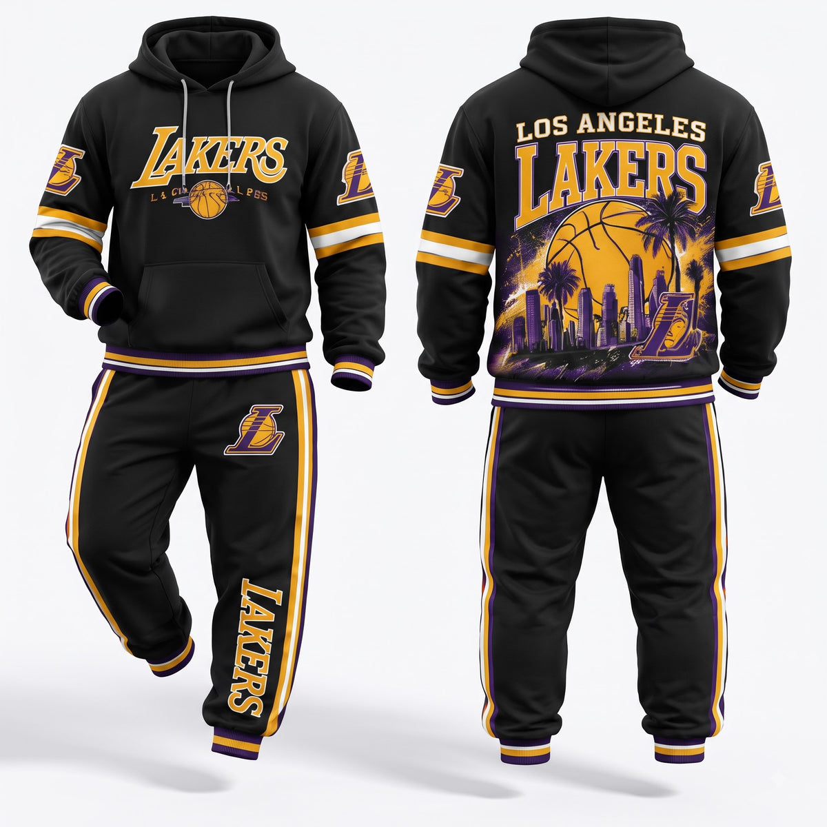 LAL Streetwear Hoodie Pants Set - Printed