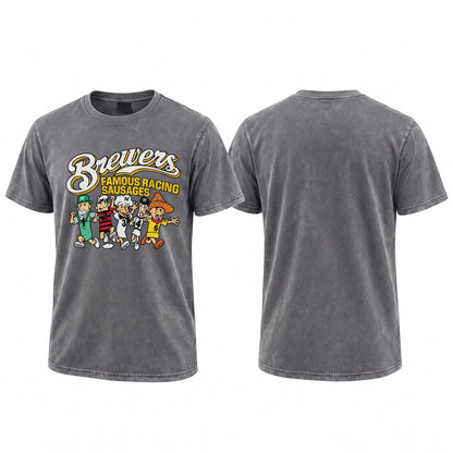 MIL Famous Racing Sausages Washed T-Shirt - Printed