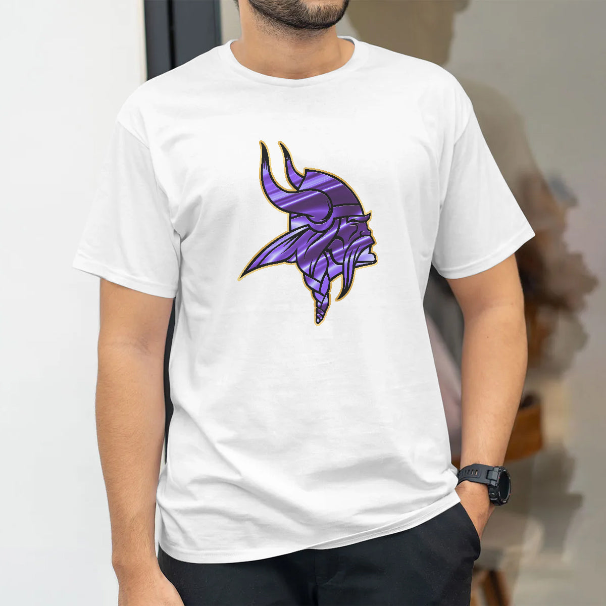 Minnesota Vikings Fangear Gold Edition Two Sides T-Shirt - Printed