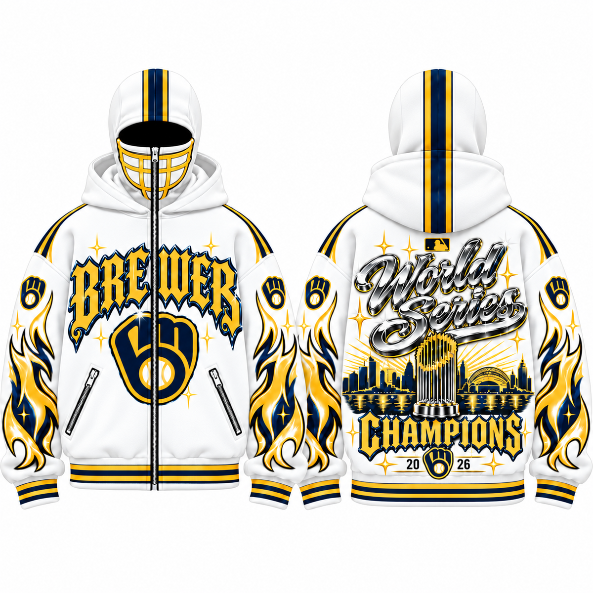MIL 2026 World Series Champions Mask Zip Up Hoodie - Printed V3
