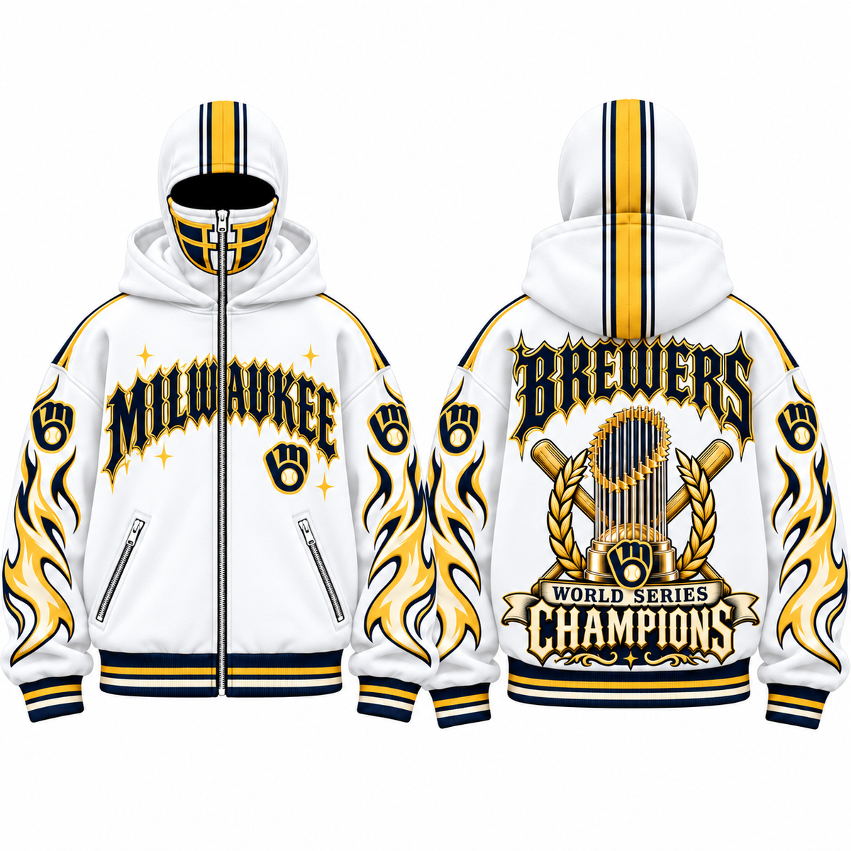 MIL 2026 World Series Champions Mask Zip Up Hoodie - Printed V2