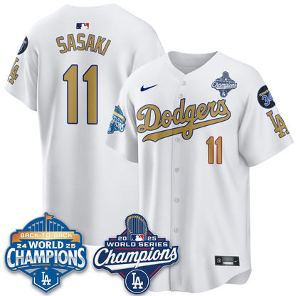 LAD 2025 World Series Champions Jersey - All Stitched
