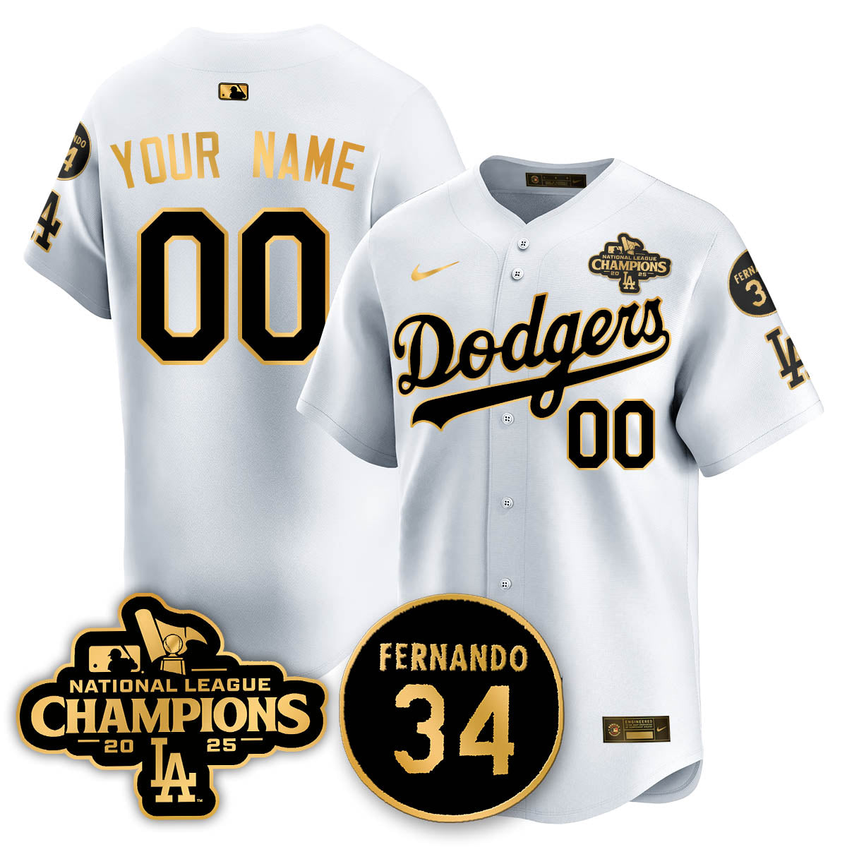 LAD 2025 NL Champions Custom Jersey - All Stitched