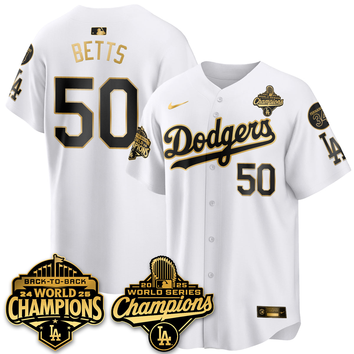 LAD 2025 World Series Champions Jersey - All Stitched