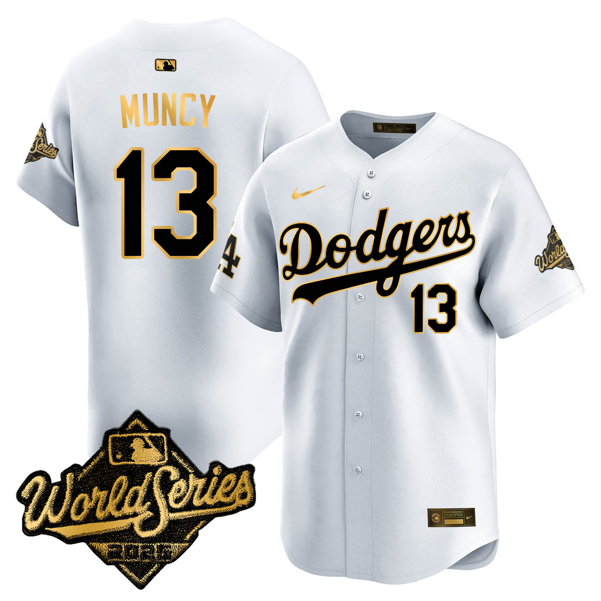 LAD 2025 World Series Gold Jersey - All Stitched