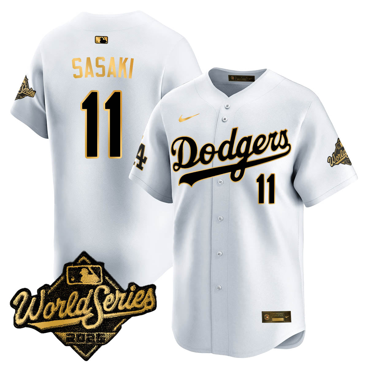 LAD 2025 World Series Gold Jersey - All Stitched