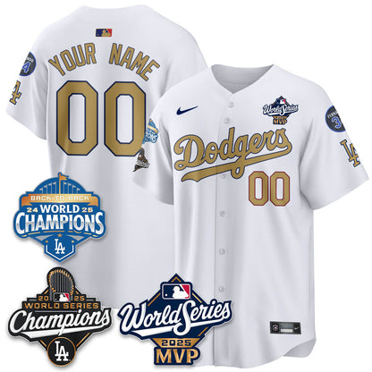Yoshinobu Yamamoto LAD 2025 World Series MVP Custom Jersey - All Stitched