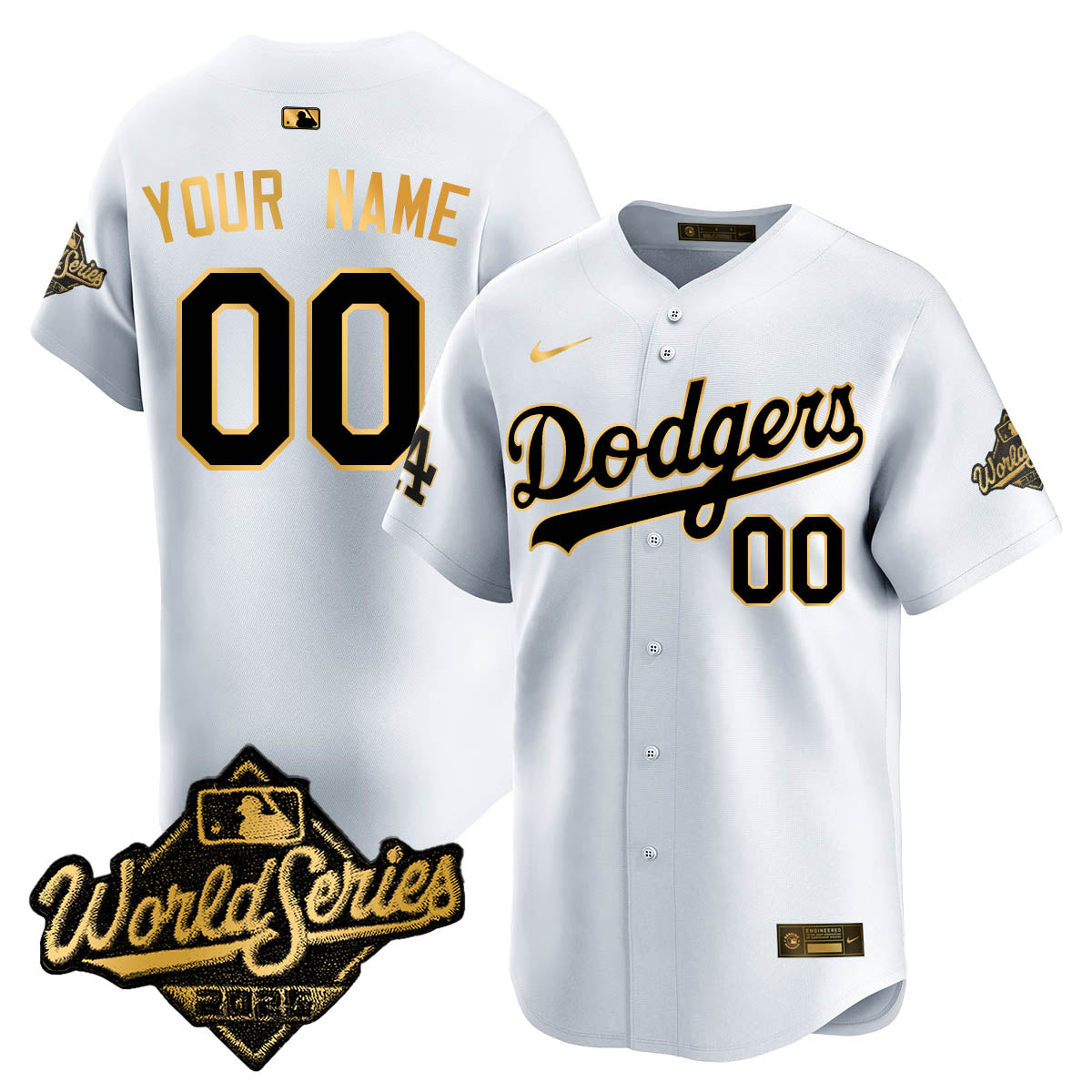 LAD 2025 World Series Gold Jersey - All Stitched