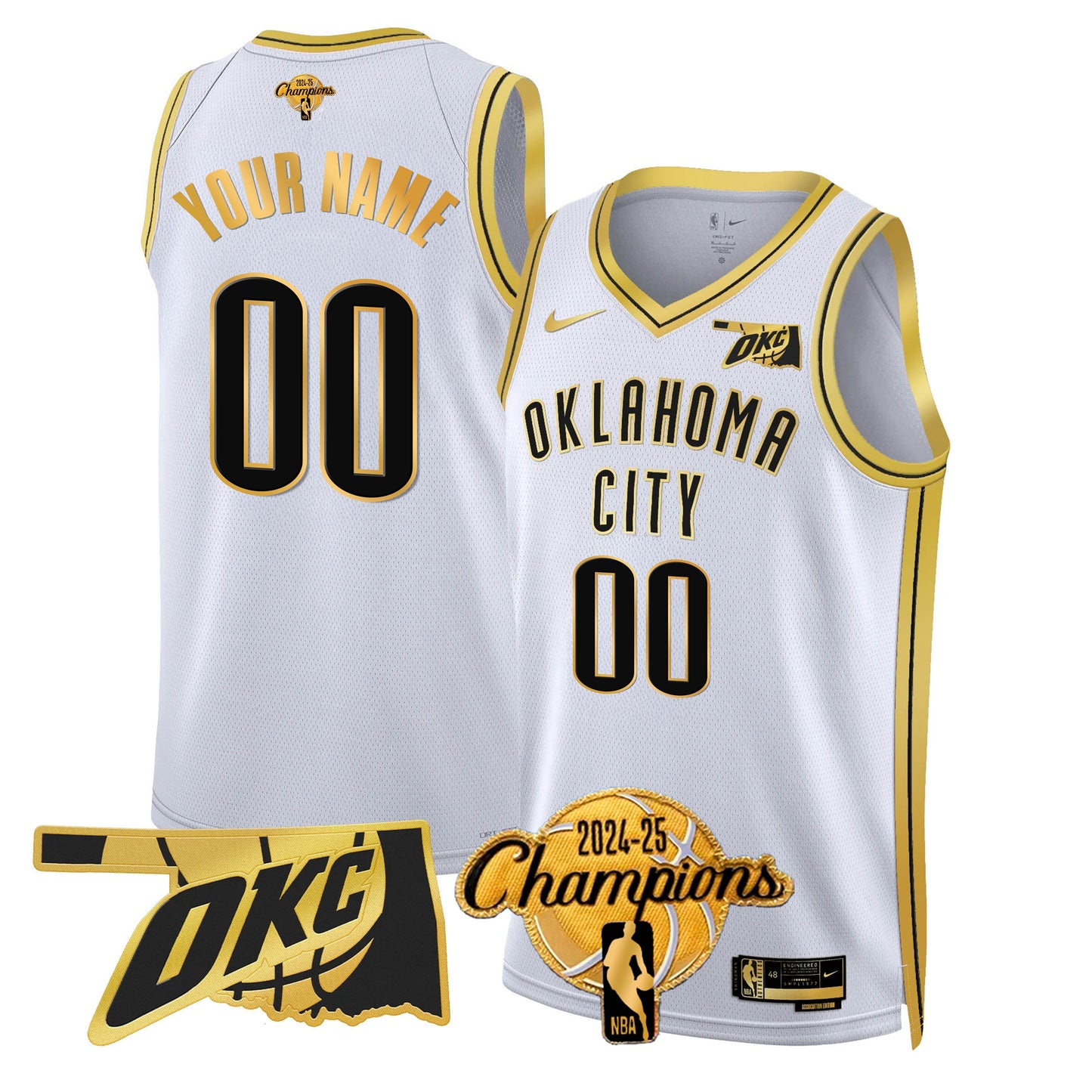 OKC 2024-25 Champions Jersey - All Stitched