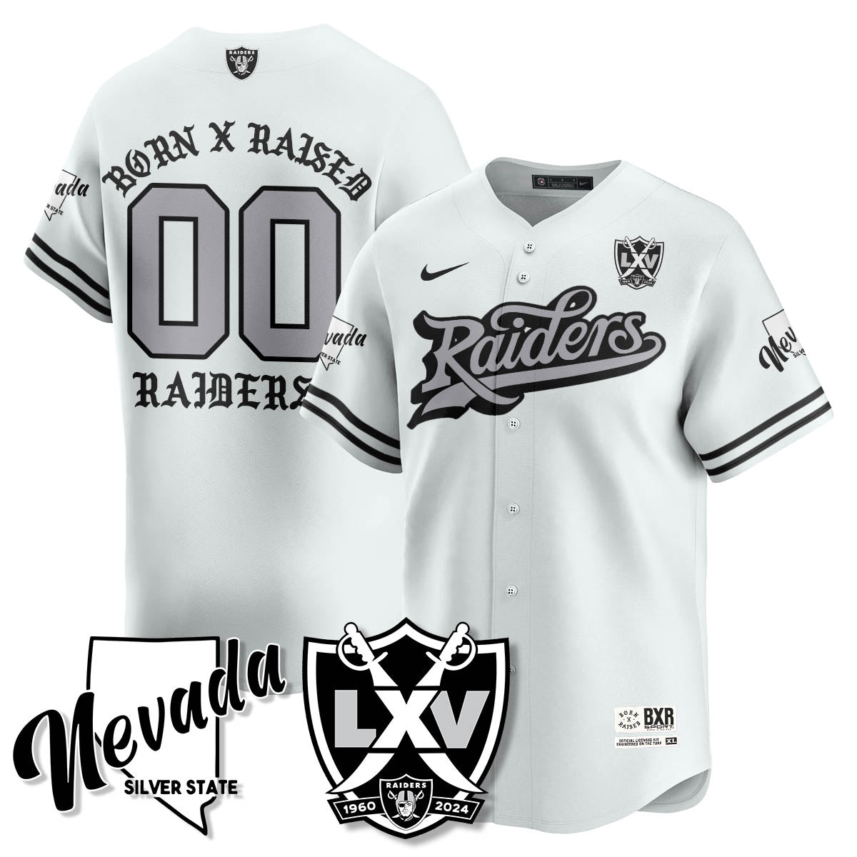 LVR Born x Raised Baseball Jersey - All Stitched