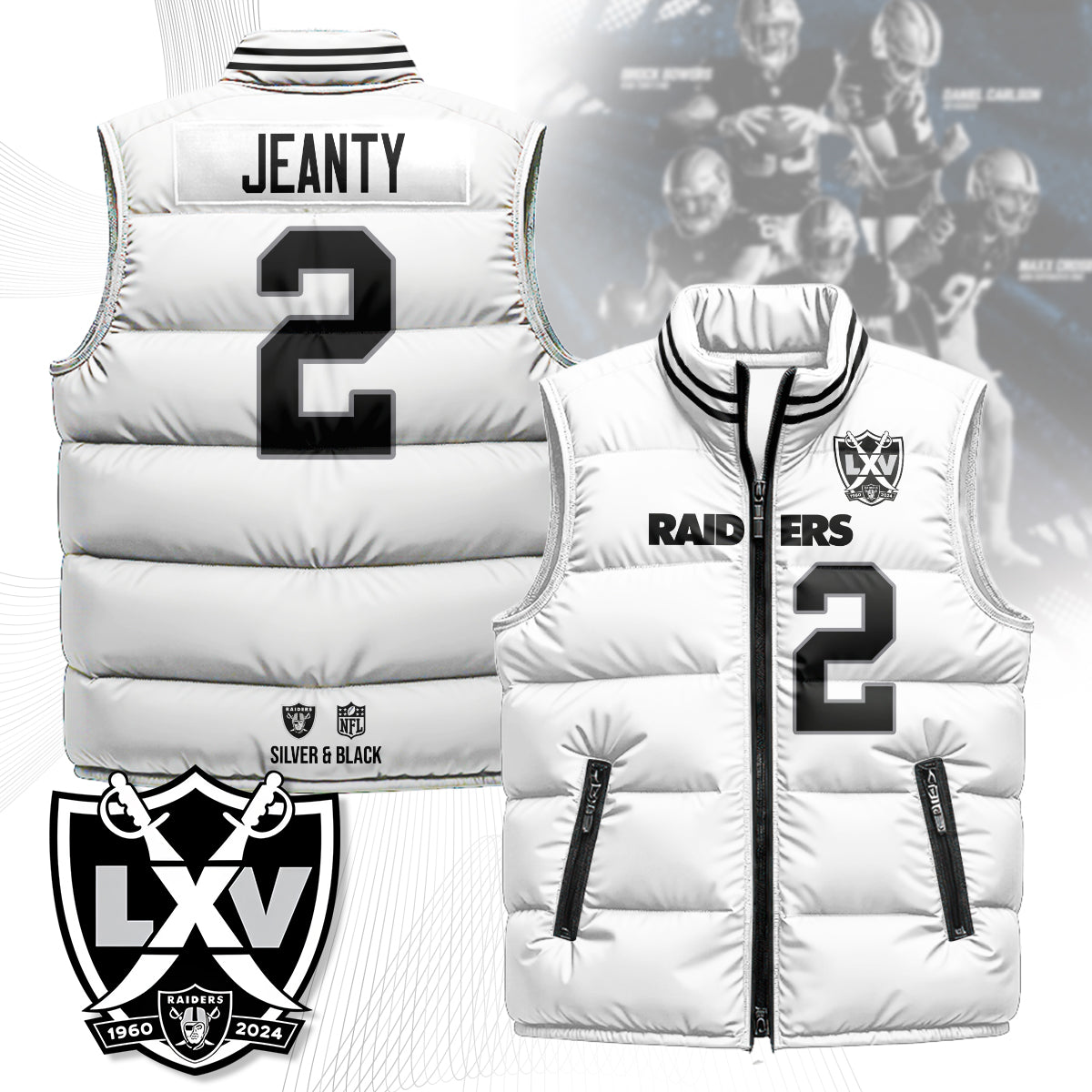 Las Vegas Raiders Unisex Puffer Vest