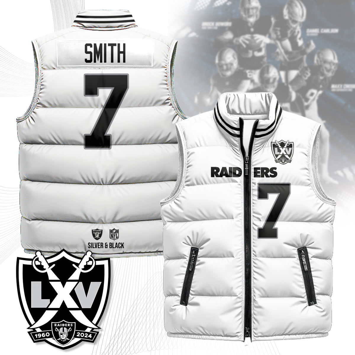 Las Vegas Raiders Unisex Puffer Vest