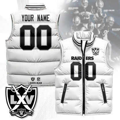Personalized Las Vegas Raiders Unisex Puffer Vest