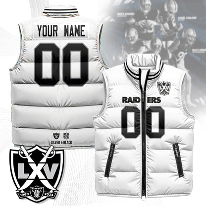 Personalized Las Vegas Raiders Unisex Puffer Vest