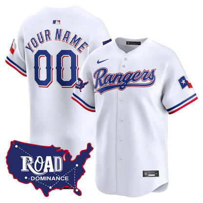 Rangers 2024 Road Dominance Limited Custom Jersey TLA - All Stitched