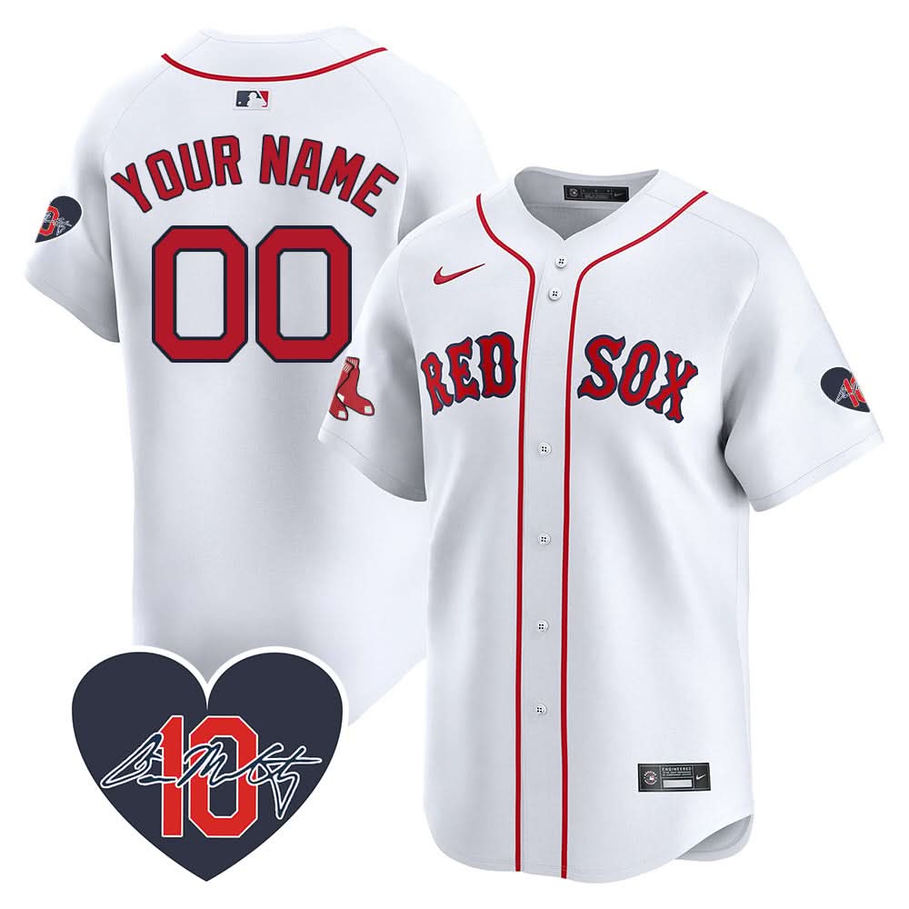 Red Sox Custom Jersey - Memorial Patch - All Stitched