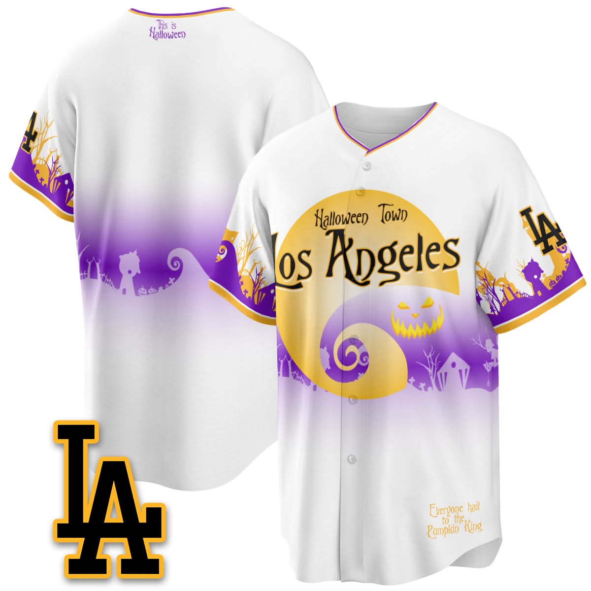 Los Angeles Dodgers "Halloween Town" Limited Jersey - Stitched