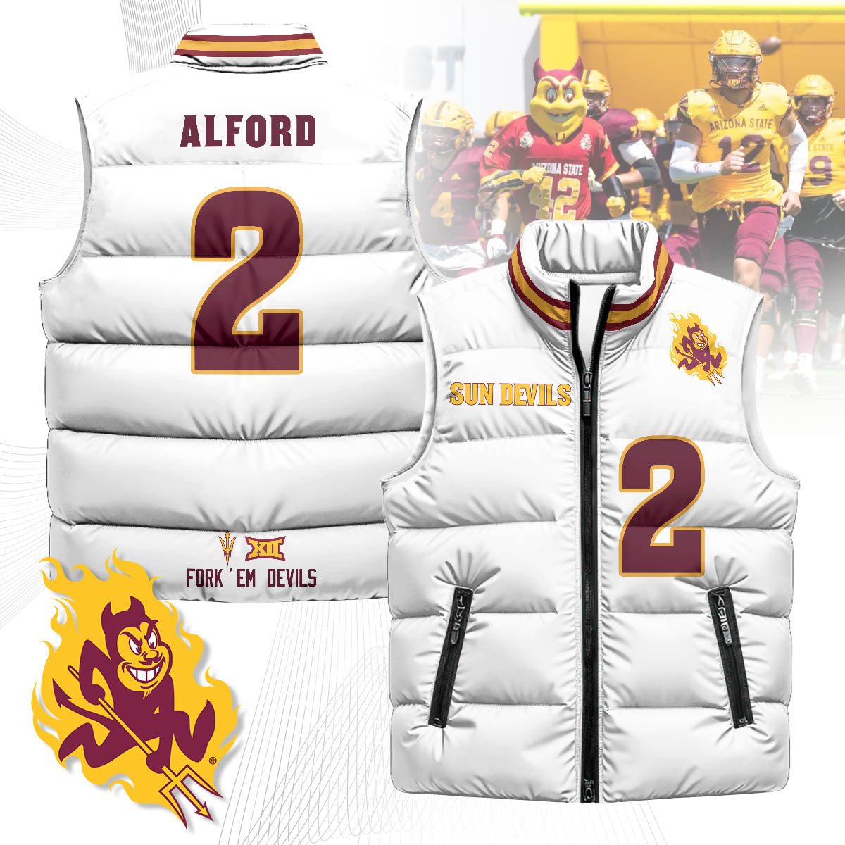 Arizona State Sun Devils Unisex Puffer Vest