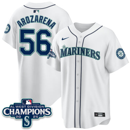 Seattle Mariners 2025 AL West Division Champions Jersey - All Stitched