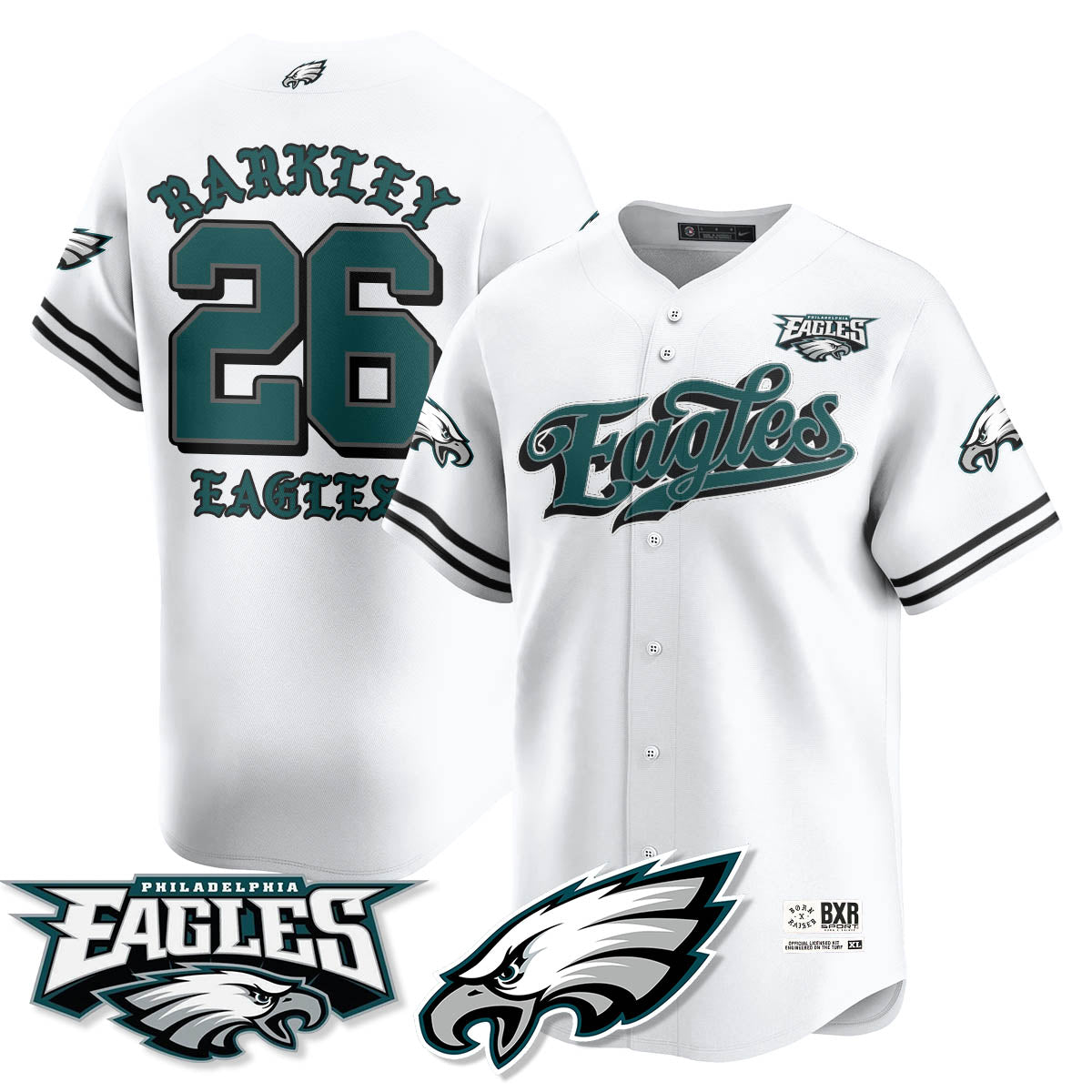 PHI Born x Raised Baseball Jersey - All Stitched