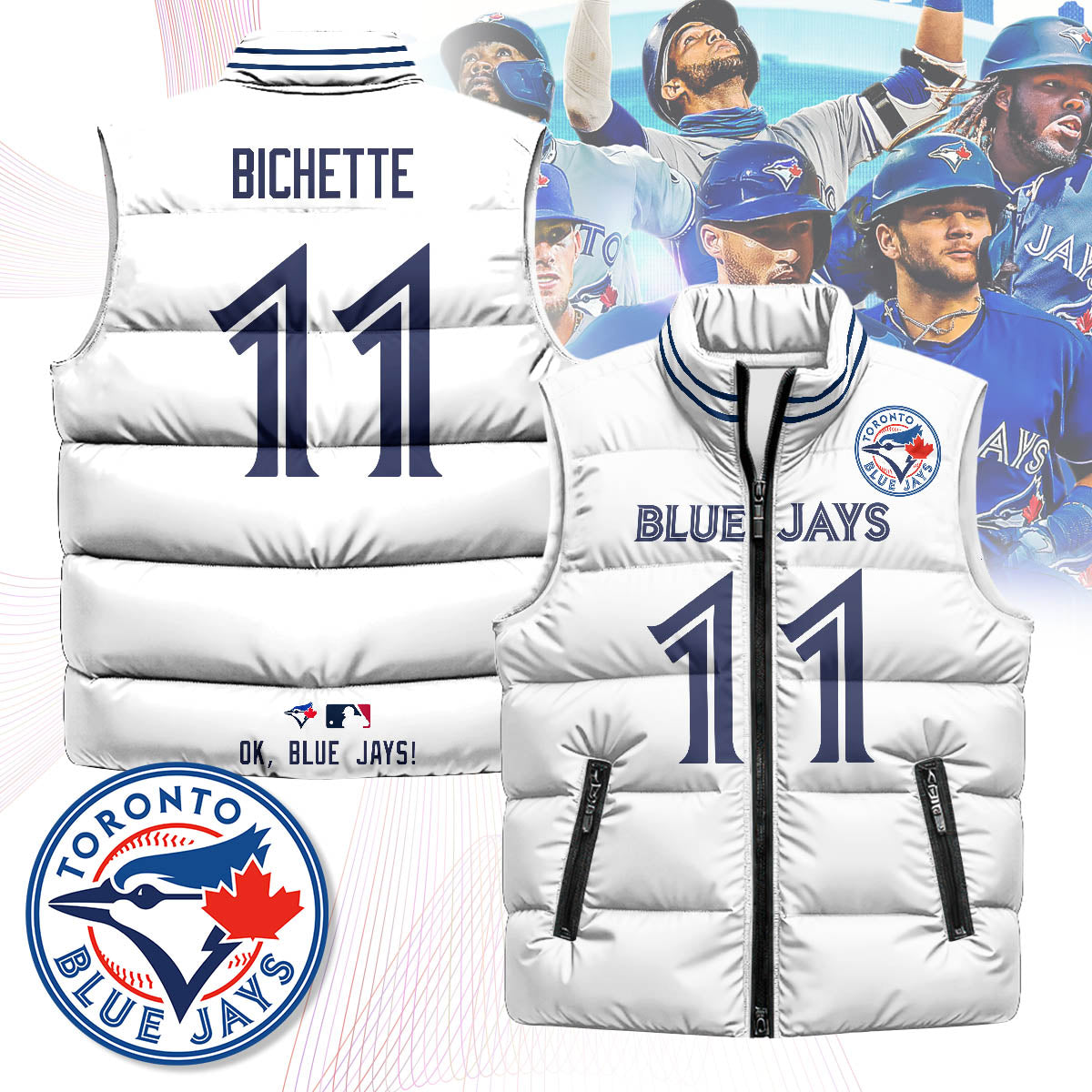 Toronto Blue Jays Unisex Puffer Vest