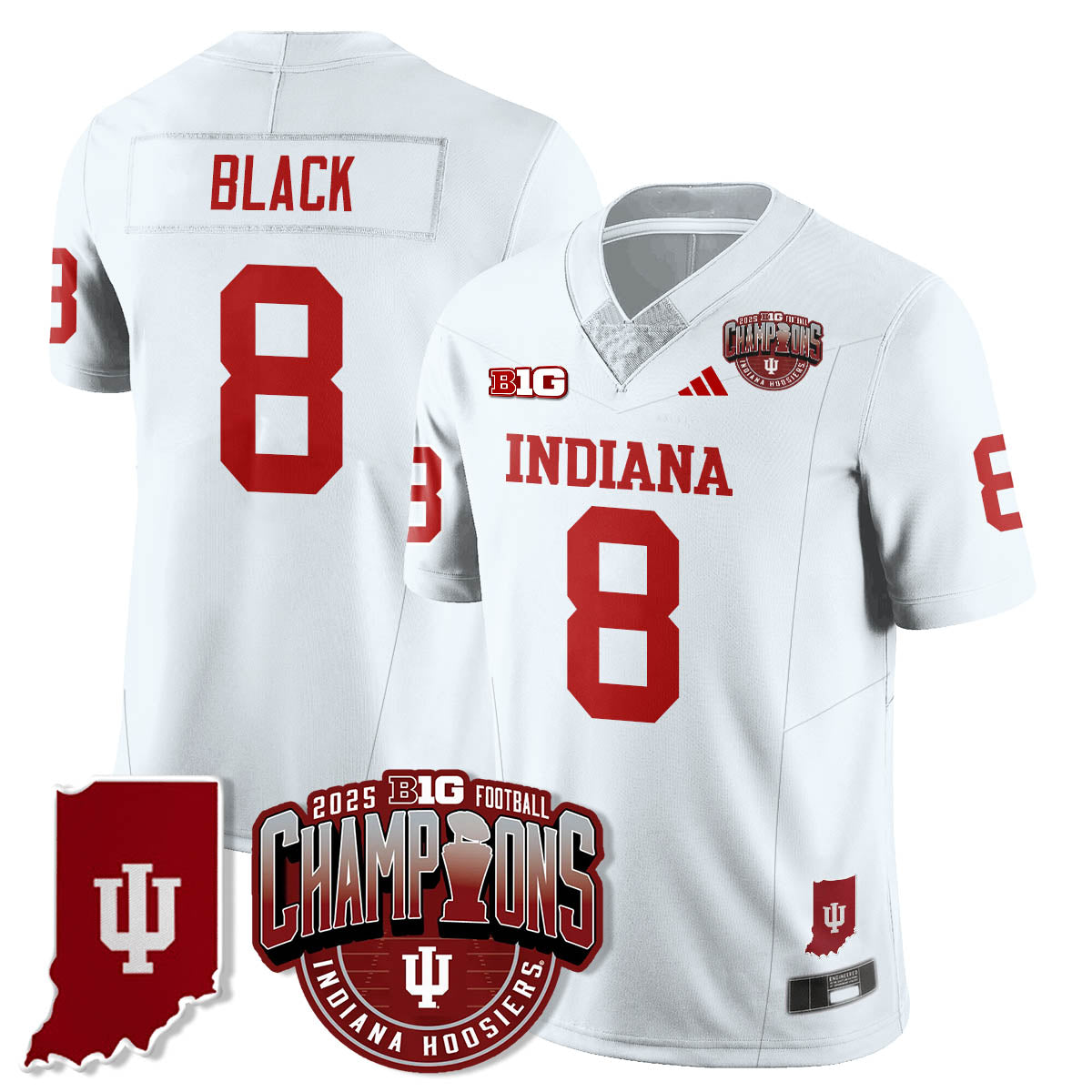 Indiana Hoosiers Vapor Limited Football Jersey - Big 10 Champions - All Stitched