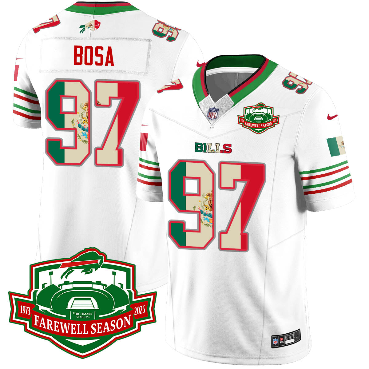BUF Mexico Vapor Limited Jersey - All Stitched