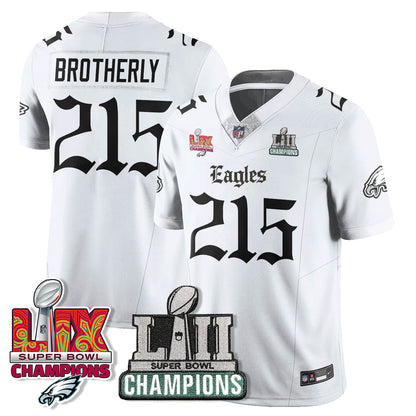 PHI 'Gothic Philly' LII-LIX Super Bowl Champions Vapor Limited Jersey - All Stitched
