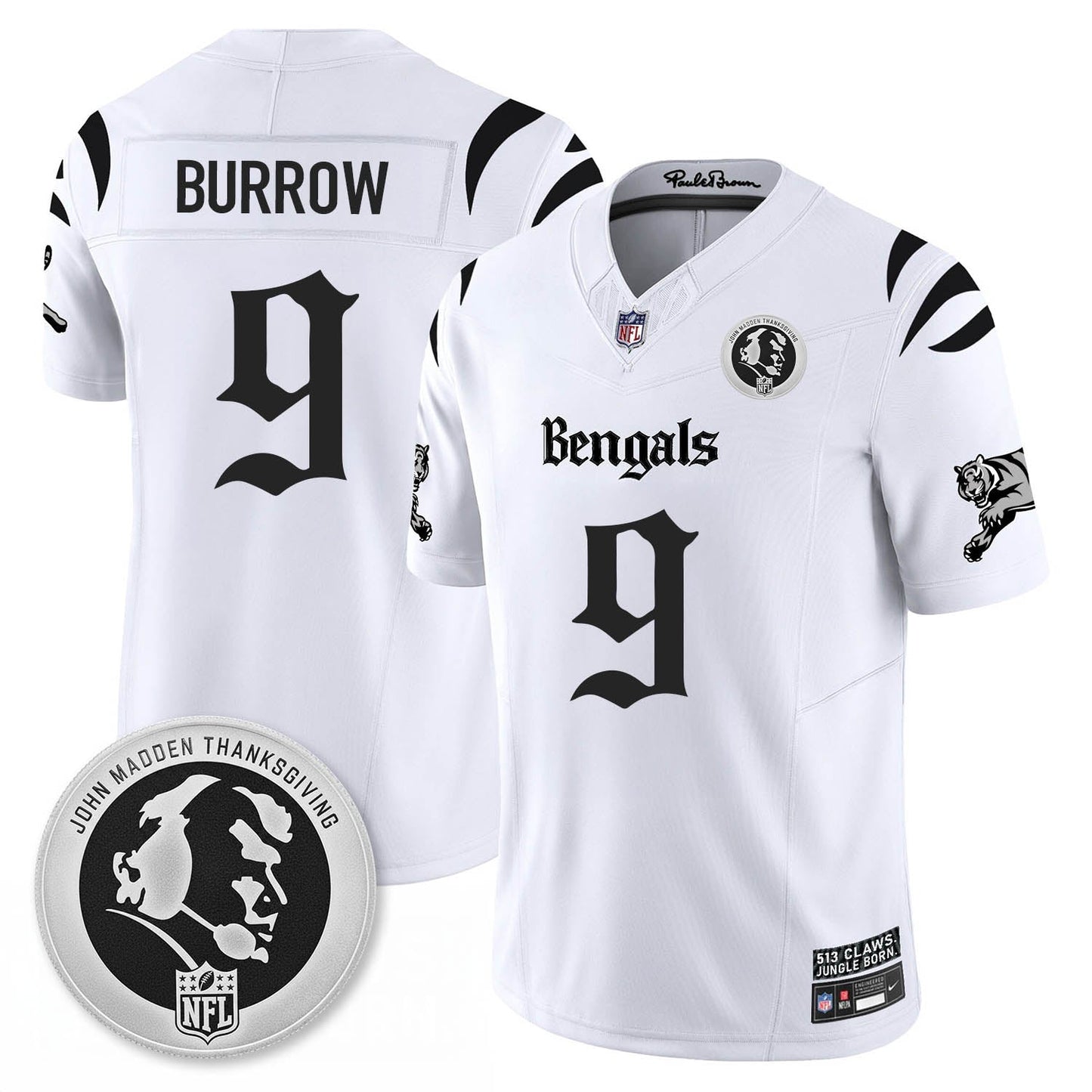 CIN Gothic Vapor Limited Jersey - John Madden Patch - All Stitched