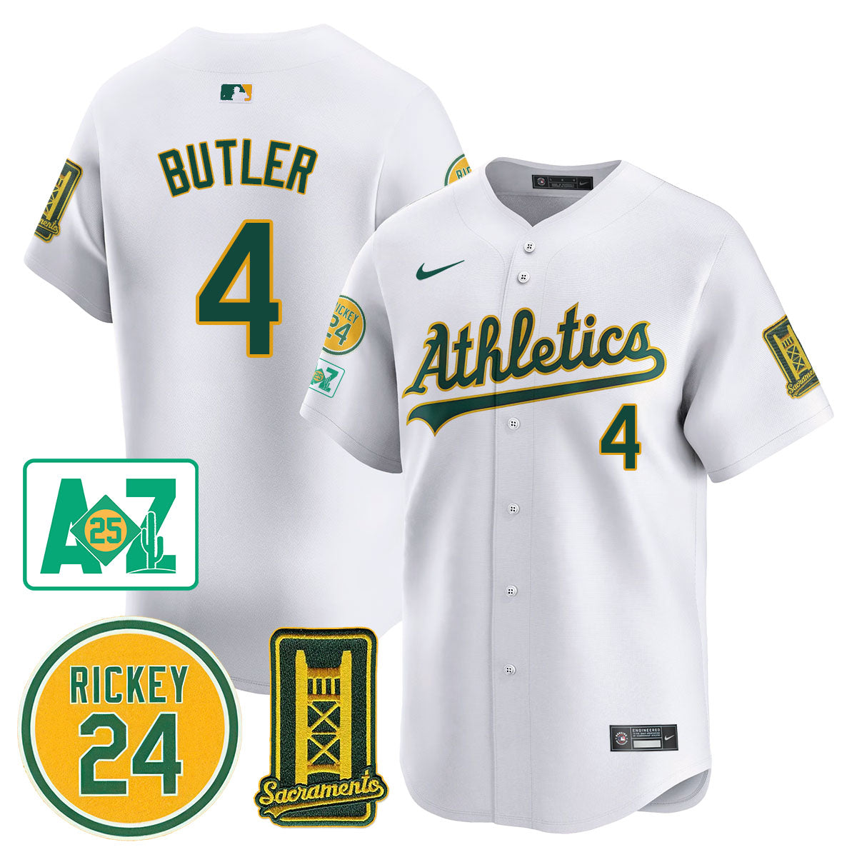 Oakland Athletics 2025 Sacramento, Rickey Henderson Jersey - All Stitched